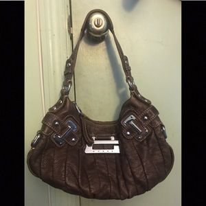 Guess Small Brown Alison Hobo Bag